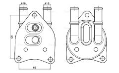 AVA QUALITY COOLING PE3432 — Радиатор масла АКПП