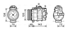 AVA QUALITY COOLING PRAK064 — Компрессор кондиционера