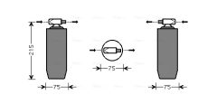 AVA QUALITY COOLING RED056 — Filtru deshidrator aer condiționat