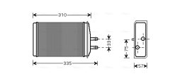AVA QUALITY COOLING SA6016 — Radiator încălzire habitaclu