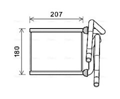 AVA QUALITY COOLING TOA6727 — Радиатор печки