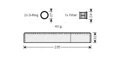 AVA QUALITY COOLING TOD349 — Filtru deshidrator aer condiționat