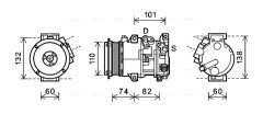 AVA QUALITY COOLING TOK628 — Компрессор кондиционера