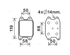 AVA QUALITY COOLING VN3394 — Radiator ulei motor