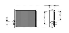 AVA QUALITY COOLING VOA6085 — Радиатор печки