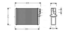 AVA QUALITY COOLING VOA6110 — Радиатор печки