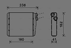 AVA QUALITY COOLING VOA6163 — Радиатор печки