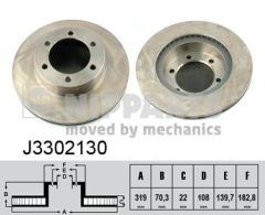 NIPPARTS J3302130 — Disc de frână