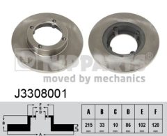 NIPPARTS J3308001 — Disc de frână