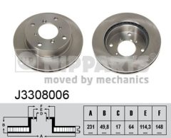 NIPPARTS J3308006 — Тормозной диск