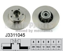 NIPPARTS J3311045 — Тормозной диск