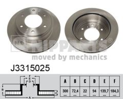 NIPPARTS J3315025 — Тормозной диск