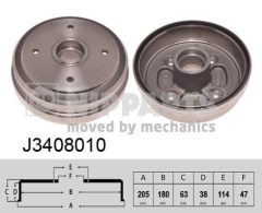 NIPPARTS J3408010 — Tambur de frână