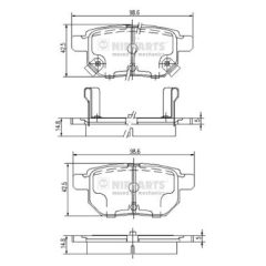 NIPPARTS J3612034 — Колодки тормозные дисковые