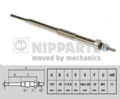 NIPPARTS J5715010 — Bujie incandescentă