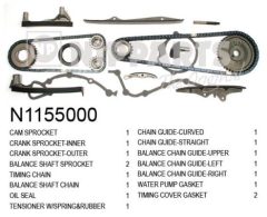 NIPPARTS N1155000 — Комплект цепи ГРМ
