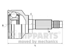 NIPPARTS N2821039 — Комплект ШРУСа с пыльником