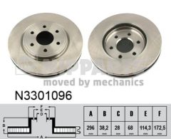 NIPPARTS N3301096 — Disc de frână