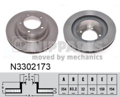 NIPPARTS N3302173 — Disc de frână