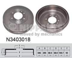NIPPARTS N3403018 — Tambur de frână