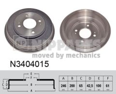 NIPPARTS N3404015 — Tambur de frână