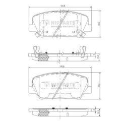 NIPPARTS N3600547 — Plăcuțe de frână disc