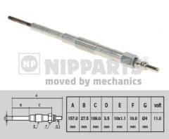 NIPPARTS N5717000 — Bujie incandescentă