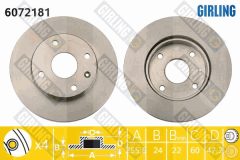 GIRLING 6072181 — Тормозной диск