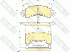 GIRLING 6112723 — Plăcuțe de frână disc