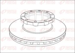 KAWE NCA1008.20 — Disc de frână
