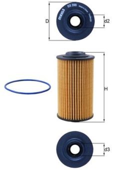 MAHLE OX399D — Filtru de ulei
