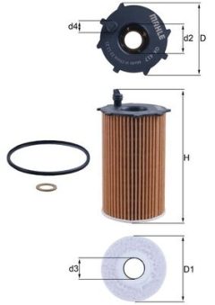 MAHLE OX417D — Масляный фильтр