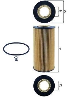 MAHLE OX1231D — Filtru de ulei