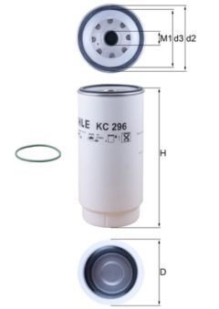 MAHLE KC296D — Filtru combustibil