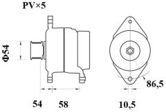 MAHLE MG451 — Alternator