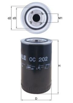MAHLE OC202 — Filtru de ulei