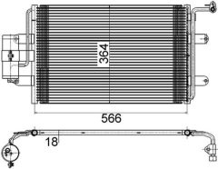 MAHLE AC180000S — Radiator aer condiționat