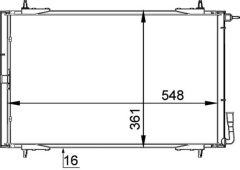 MAHLE AC220000P — Radiator aer condiționat