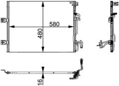 MAHLE AC364000P — Radiator aer condiționat