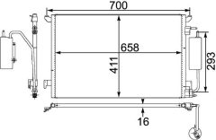MAHLE AC411000P — Радиатор кондиционера