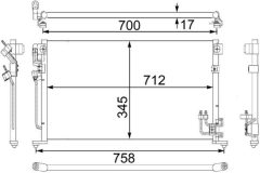 MAHLE AC485000S — Radiator aer condiționat