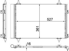 MAHLE AC554000P — Радиатор кондиционера