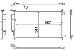 MAHLE AC559000S — Radiator aer condiționat