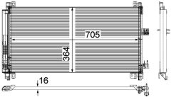 MAHLE AC597000P — Радиатор кондиционера