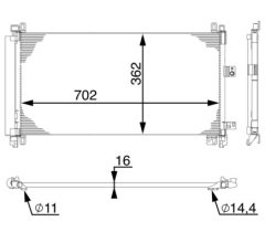 MAHLE AC597000S — Радиатор кондиционера
