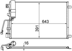 MAHLE AC605000S — Radiator aer condiționat
