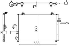 MAHLE AC645000S — Radiator aer condiționat