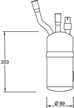 MAHLE AD40000P — Filtru deshidrator aer condiționat