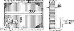 MAHLE AE124000P — Evaporator aer condiționat
