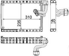 MAHLE AE89000P — Evaporator aer condiționat